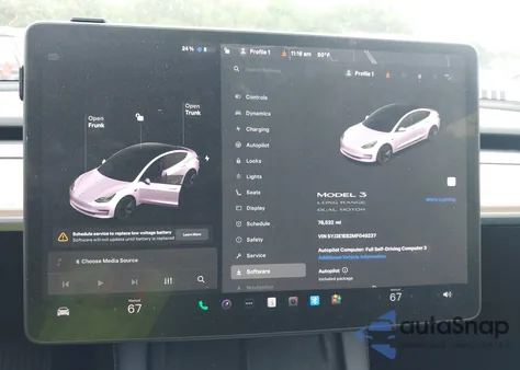 2021 Tesla Model 3 Long Range Dual Motor All-Wheel Drive z USA, uszkodzony, nr VIN 5YJ3E1EB2MF049237